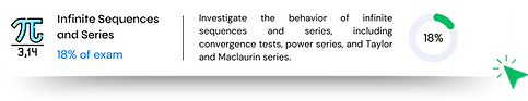 Study button for AP Calculus BC Unit 10: Infinite Sequences and Series -- 18% of the exam. Links to free Thea study kit.