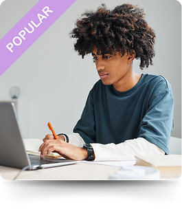 Student studying with Thea