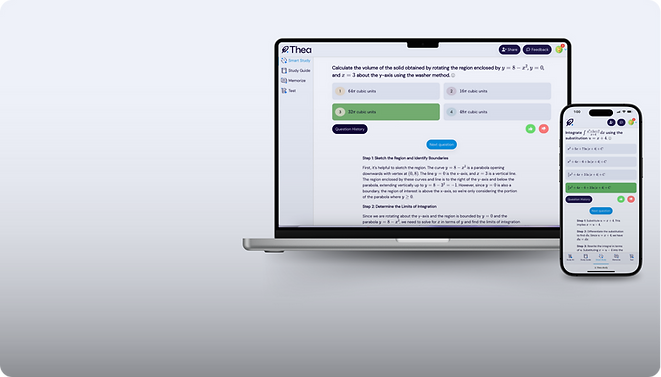 image of a desktop computer open to Thea Study application