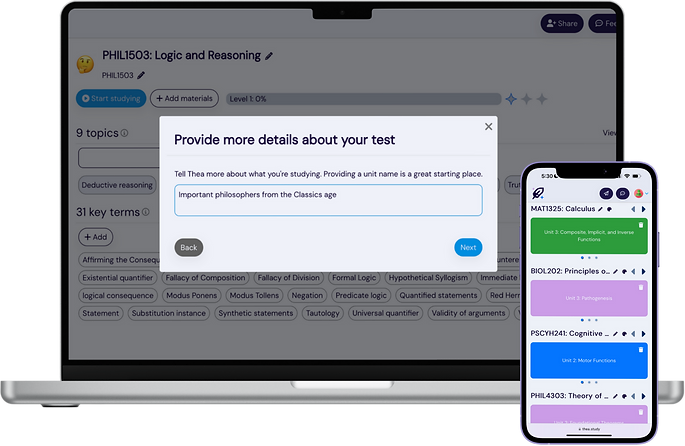 Thea Study platform how to create a study kit