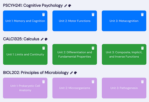 Example of Thea Study home page