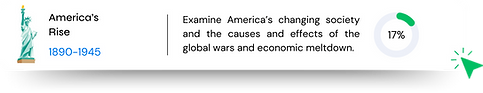 Study button for AP US History Unit 6: Reconstruction and the Gilded Age -- 10-17% of the exam. Links to free Thea study kit
