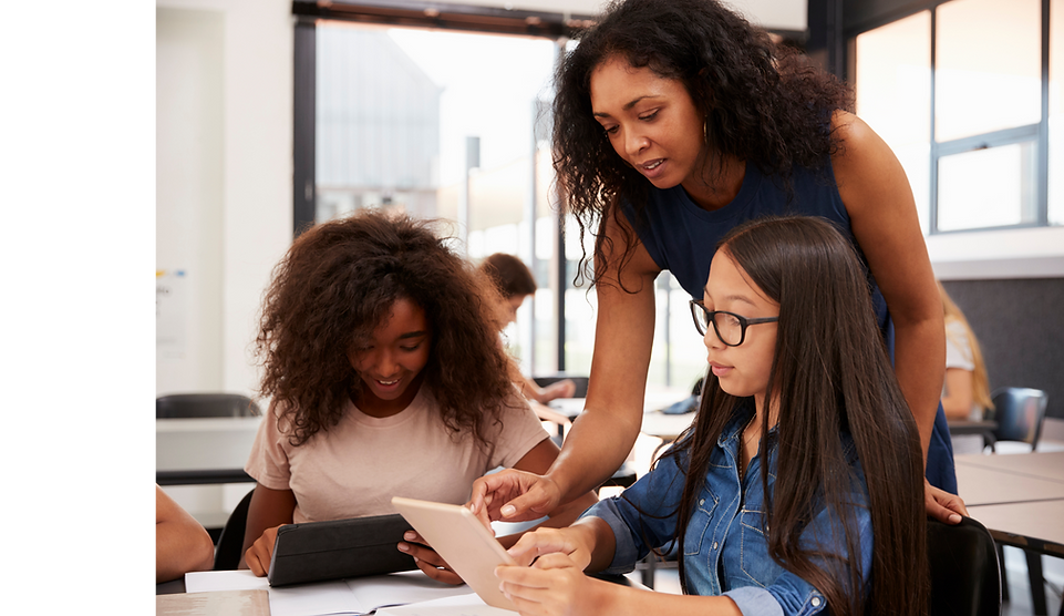 Tutor helping a student